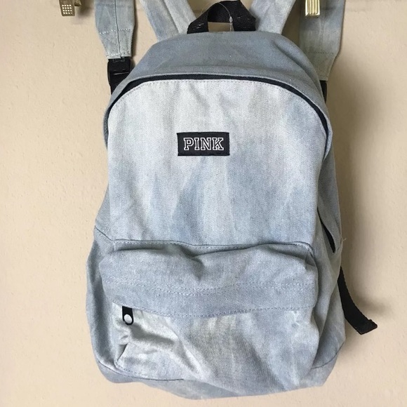 distressed denim backpack